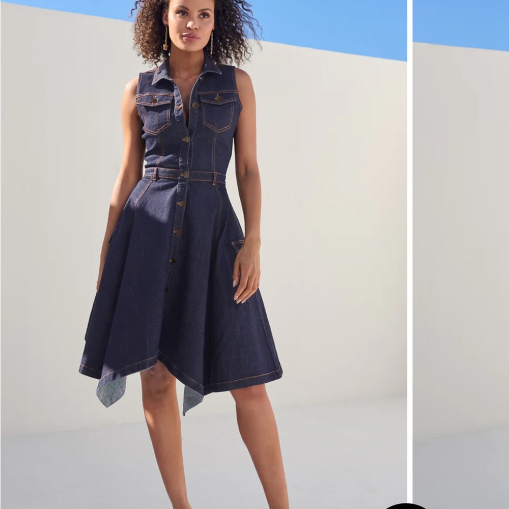 VENUS Asymmetrical Dark Blue Dress